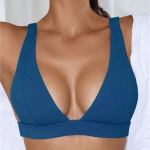 NEVER WORN V NECK BIKINI TOP